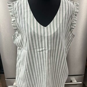 SHEIN Sleeveless Top with Ruffle Detail and Matching Shorts NWOT